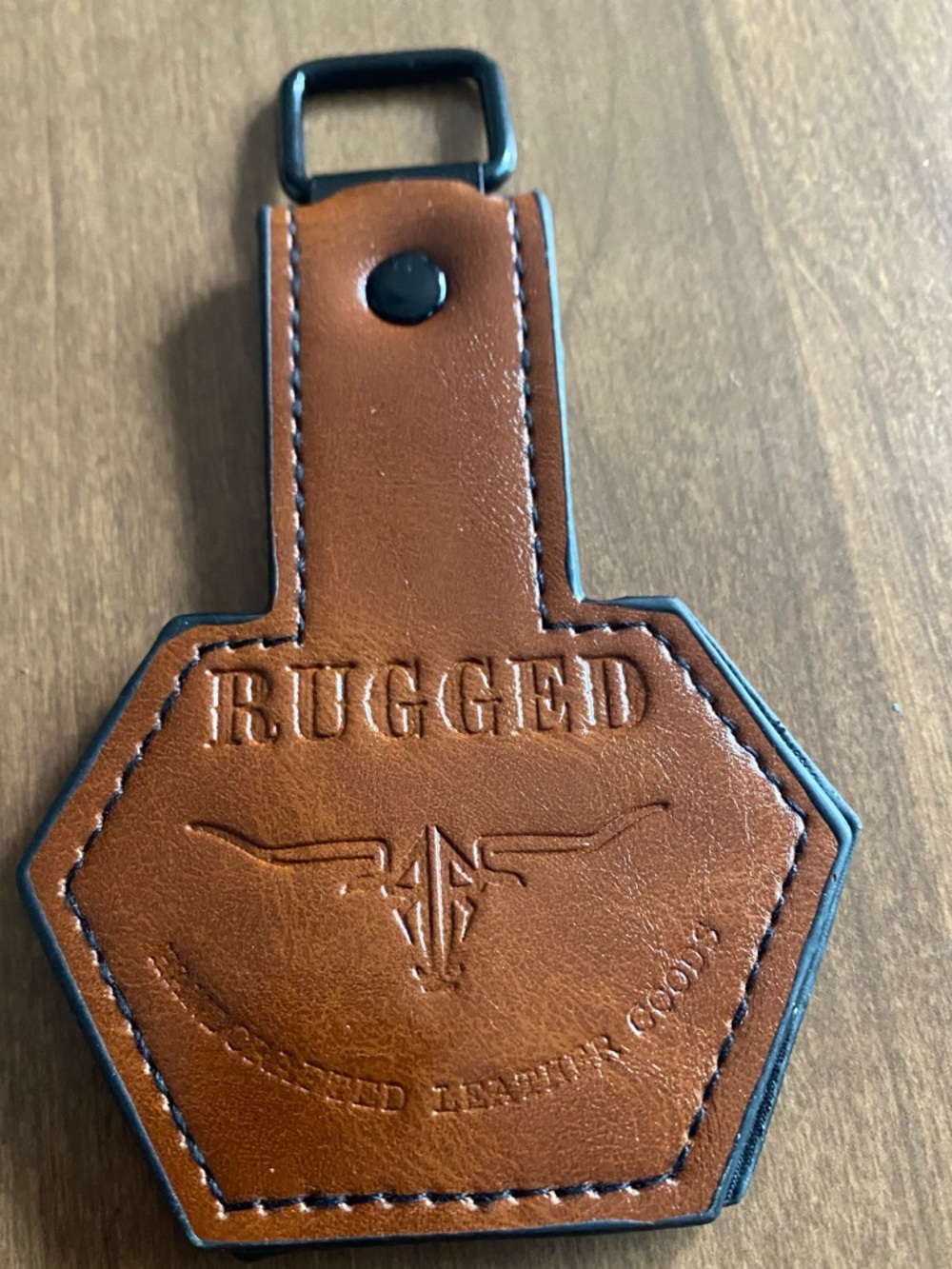 Rugged Handcrafted Leather Hat Clip - Dark Brown NWT